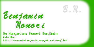 benjamin monori business card
