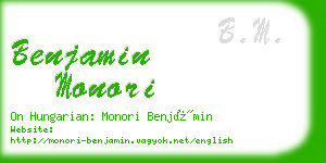 benjamin monori business card